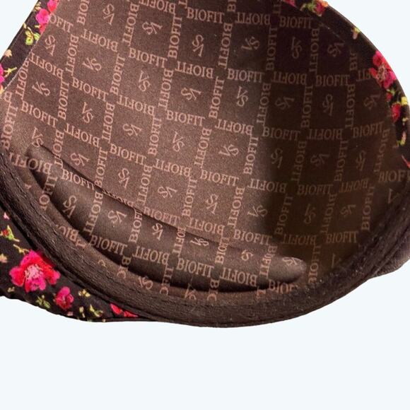 Victoria's Secret Bra Women's 34D Support Biofit Demi Uplift Floral Brown Pink - Picture 6 of 6